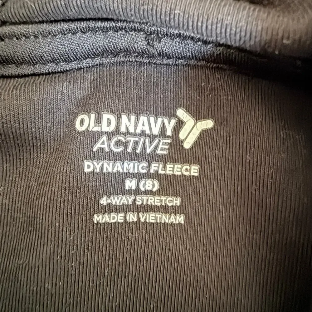 OLD NAVY ACTIVE BOYS MEDIUM(8) BLACK PULLOVER HOODIE POCKETS ATHLETIC SCHOOL